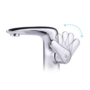 HIMARK polished chrome single handle bathroom brass basin faucet