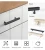 Import HJY 80mm 160mm Long Black Gold Cabinet Pulls Furniture Wardrobe Decoration Kitchen Handles from China