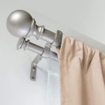 Home Decoration Accessories 1" Double Extendable Standard Decorative Rods Round Finials Window Curtain Pole