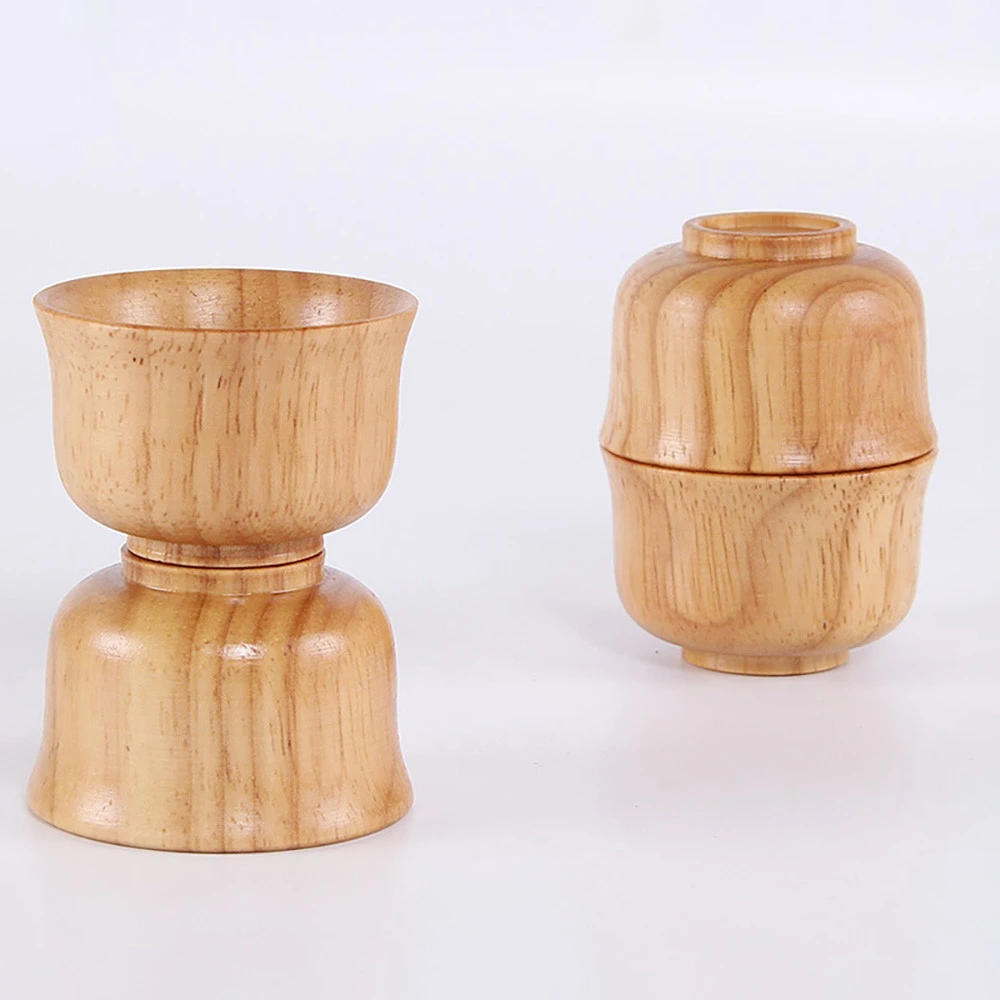 Home Environmental renewable log tea Cup Restaurant Solid wooden milk Chinese Water Coffee mug Wood Tea Cups