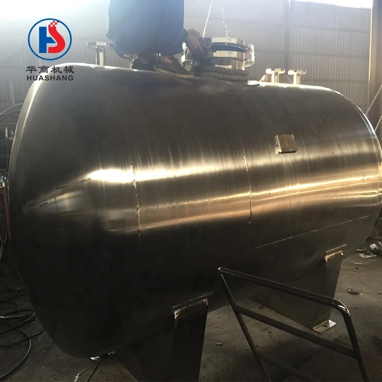 Horizontal stainless steel milk water honey storage tank for Liquid/Chemical/Beverage