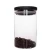 Import HOT 400ml selling small glass airtight storage lucid jar with black plastic lid from China