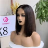 Hot Beauty 2x6 Lace Closure Kim K Human Hair Lace Wigs 10-14 Inch Natural Hair Bob Wig Brazilian Human Hair Wigs
