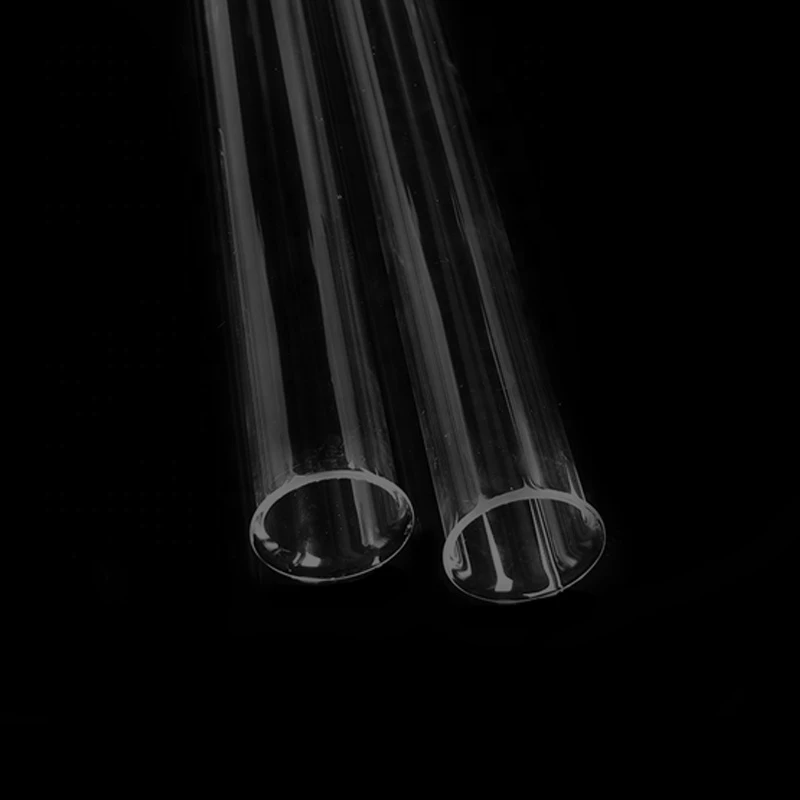 Hot resistant clear quartz glass tube with customized length products