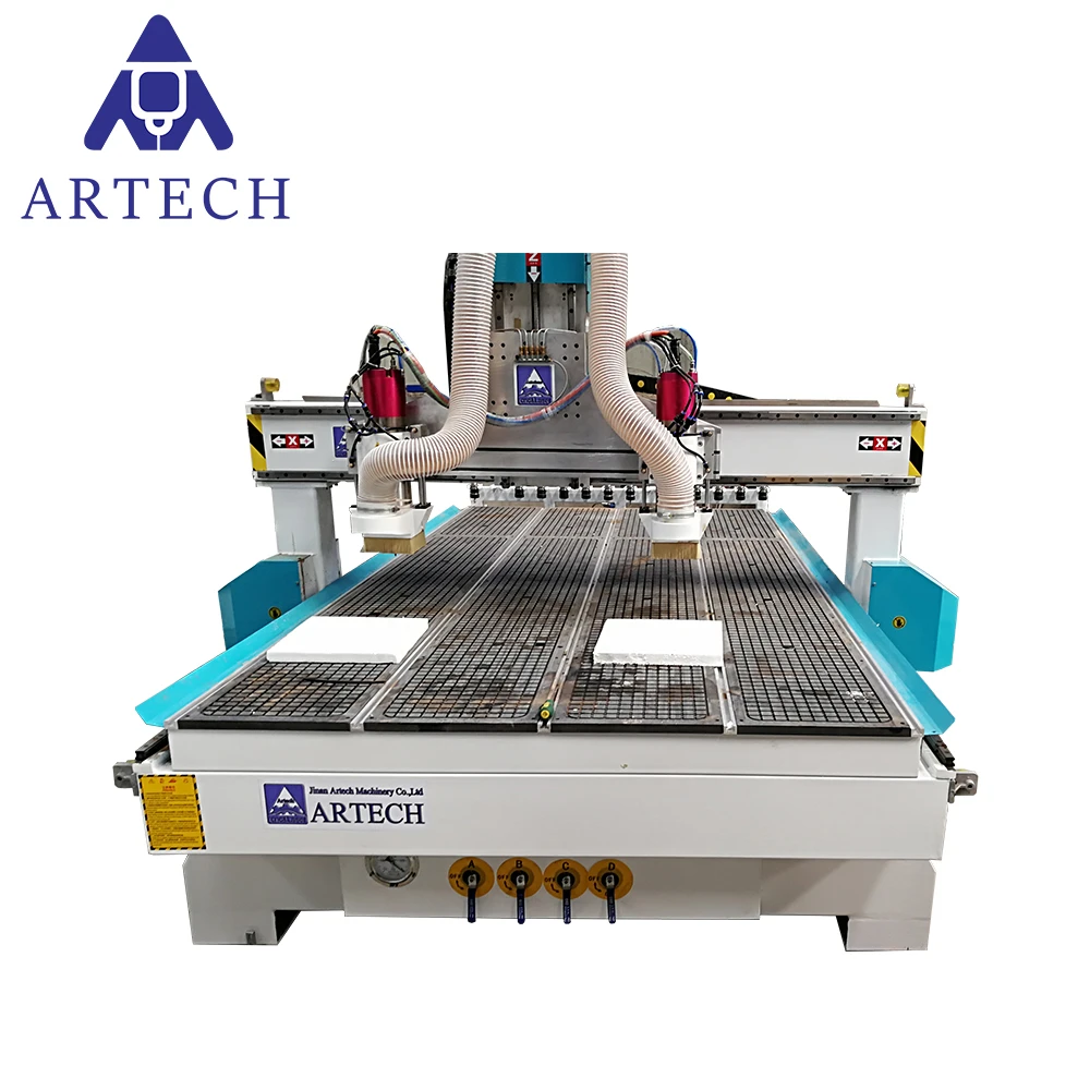 Hot Sale 1325 Cnc Router Wood Cutting Machine with Two Spindles