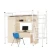 Import Hot sale wooden school dormitory furniture student bunk bed with desk and wardrobe for school furniture from China