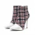 Import Hot Sale Zip Boots Women Plaid lace up High Heel Ankle Boots from China