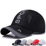 Hot Sell European Market Lightweight Polyester Quick Dry Running Golf Fitness Baseball Hat Mesh Sports Caps And Hats