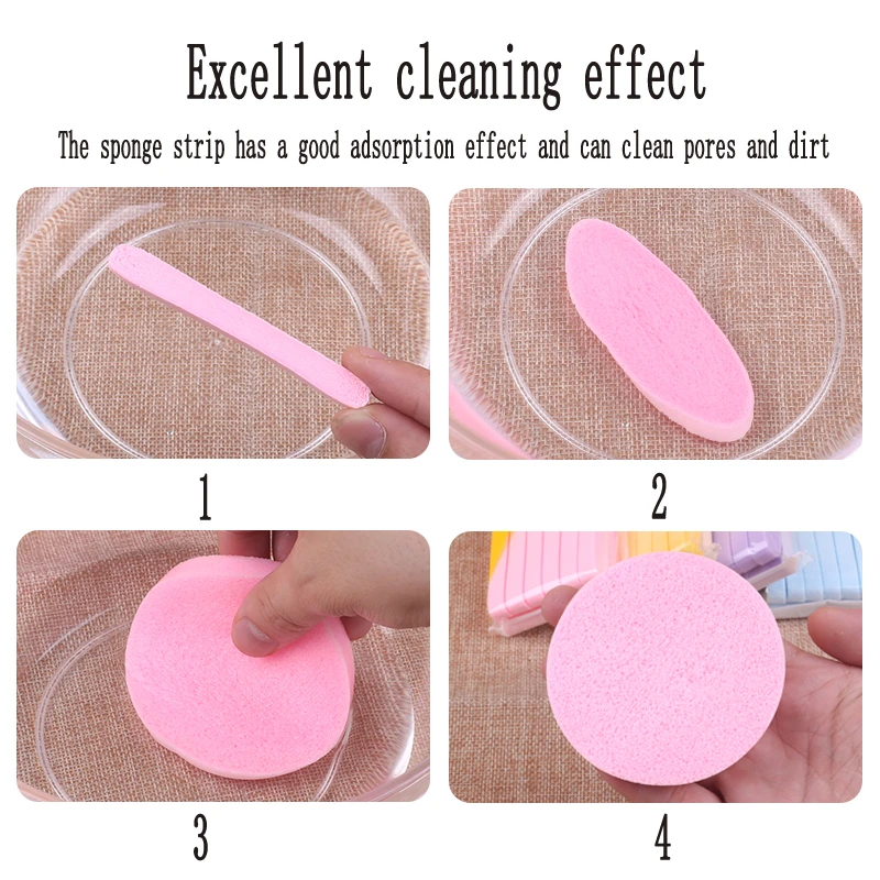 Hot Selling Cosmetic Cleaning Sponge Facial Clean Washing Pad Remove Makeup Skin Care Tool Compressed Powder Puff