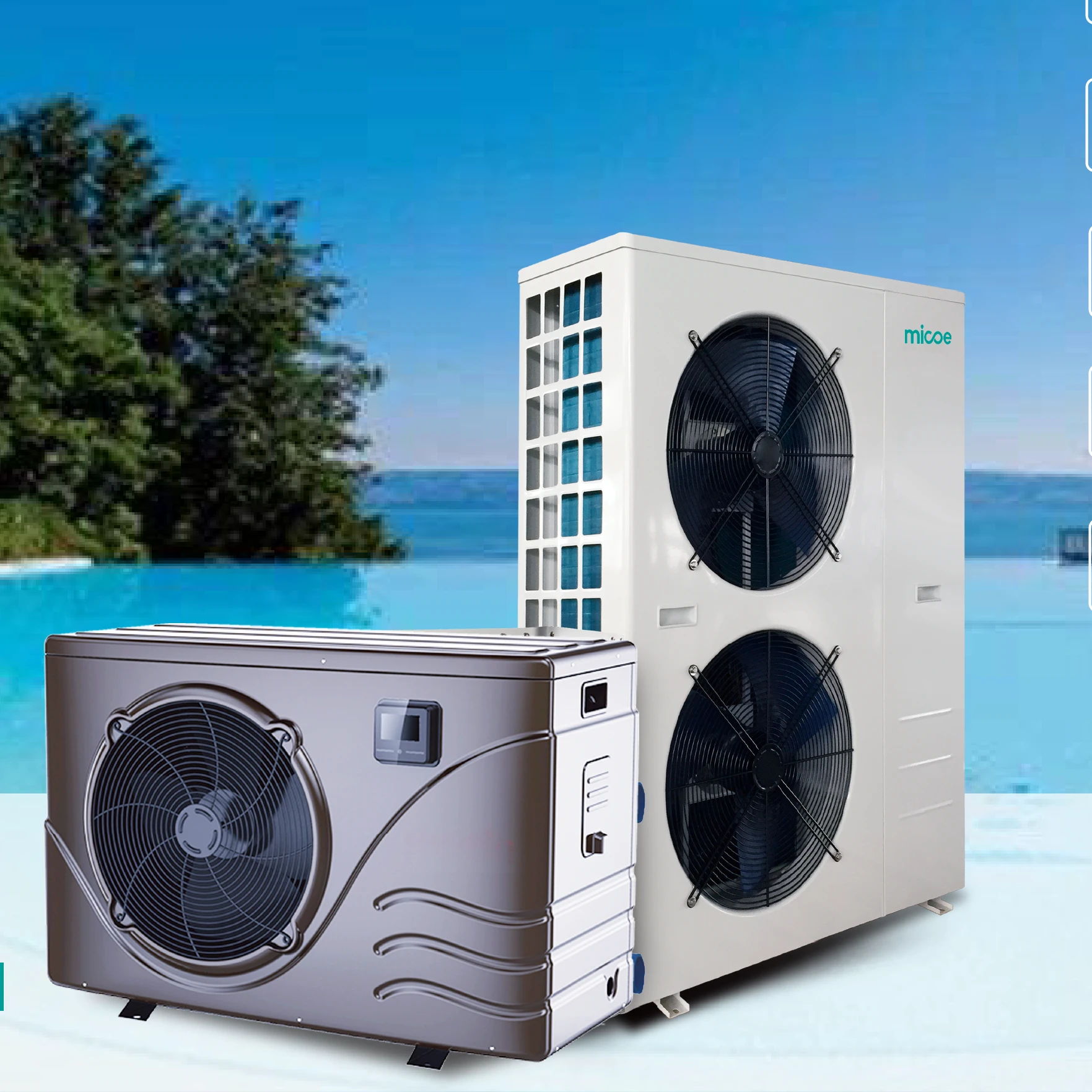 Hot Selling Home Use Air Source Air To Water Swimming Pool Heat Pump Water Heater 6.5kw Outdoor