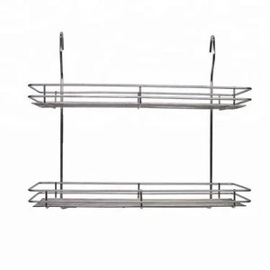 Hot Selling Metal Wire 2 Tier Bathroom Storage Rack Corner Shelf
