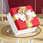 Hot selling packing  Paper Cardboard Boxes Wedding Jewelry Necklace Paper Packaging Ribbon surprise  Gift Boxes