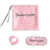 Hot selling spring summer fall women girls sleepwear 7 pieces set wholesale printed satin pajama