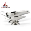 Hotel hot sell lamp shaped stainless steel sauce boat and gravy boat for restaurant