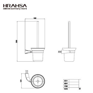 Hramsa In wall mounted bathroom sets toilet brush set