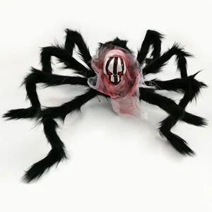Huge Halloween Decoration Spider Skeleton Ghost Head Stuffed Spider