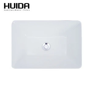 HUIDA New style no hole rectangular bathroom sanitary washbasin countertop sinks with good quality PIUMA