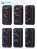 iExplore manufacturer hybrid TPU PC 3D camouflage pattern leather fabric wrist belt phone case for Samsung S10 iPhone x xs LG