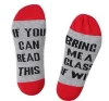 if you can read this Funny custom print words dress wine novelty Socks