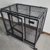 In Stock Commercial Pet Stainless Steel Cages Metal Kennel Mesh Pet Dog Cage 134X74X110=52"