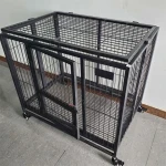 In Stock Commercial Pet Stainless Steel Cages Metal Kennel Mesh Pet Dog Cage 134X74X110=52