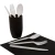Import Individually wrapped heavyweight knife fork spoon pla utensil packs pla biodegradable cutlery from China