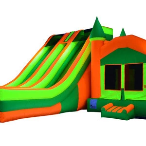 Indoor inflatable Slides jumping bouncy Castles bounce house for kids and birthday party, Fluorescent inflatable trampoline