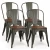 Import Industrial style design gray customizable metal-wood combination restaurant chair from China