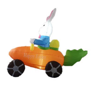inflatable rabbit car for holiday yard decoration