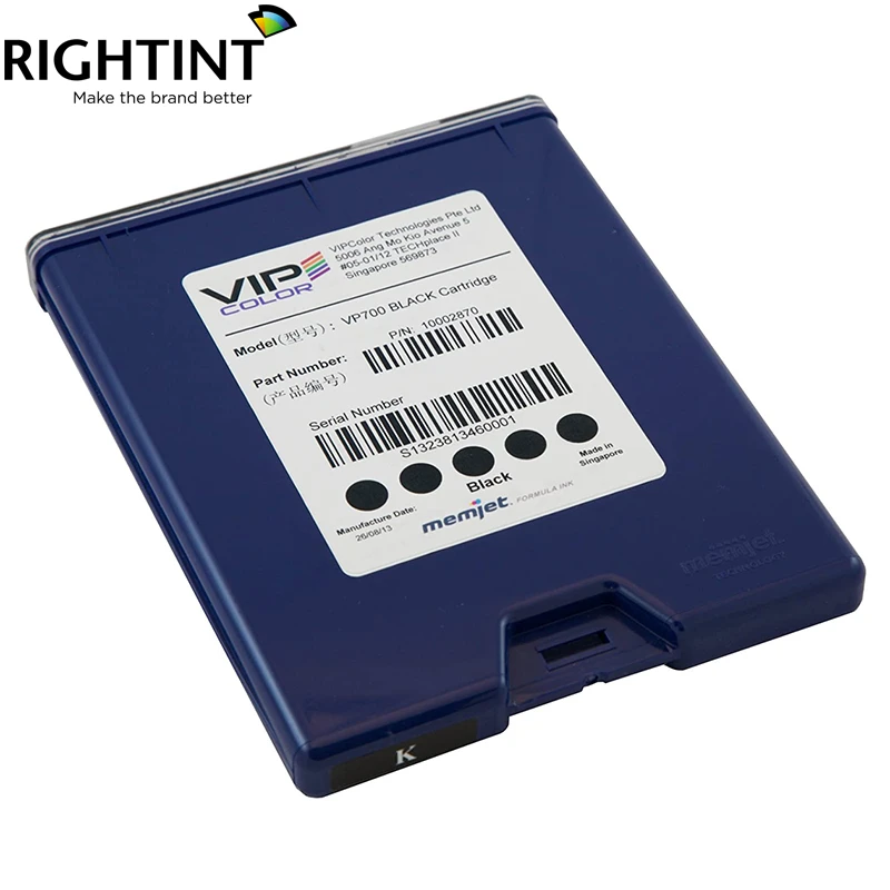 Inkjet/memjet vip color inks High quality stock Ink Cartridges CMYKK For VP750