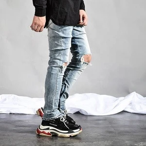 Inquiries For Free Samples Generous Men Latest Design Cotton Pants Jeans Men Skinny Stretch Ripped Denim jeans For Men