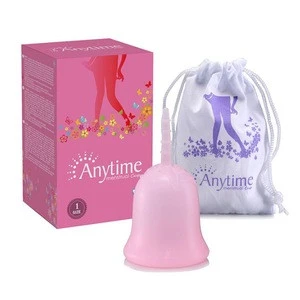 International Brand Soft Menstrual Silicone Period Cup Large Size and S Size for Feminine Hygiene