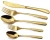 Import International Restaurant Flatware Set 18/10 Stainless Steel Cutlery Dishwasher Gold Flatware Bulk With Gift Box from China