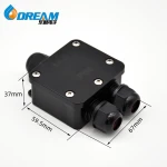 IP68 Street Light Cable 1 in 2 Out ABS Junction Box Outdoor Underground Electric Enclosure  Case Waterproof Junction Box