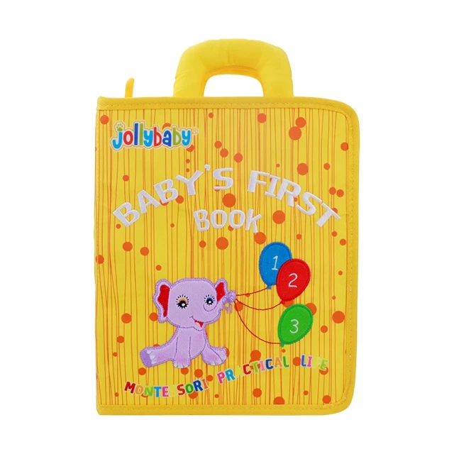 Jollybaby Montessori Three-dimensional  Early Educational Cloth Book for Baby