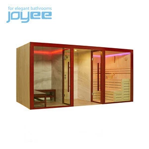 JOYEE villa resort leisure outdoor big size customized spa bath shower combo indoor sauna and steam combined room