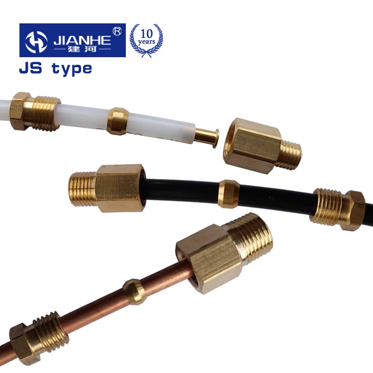 JS Type Pipe Fitting For CNC Machine lubricating system Concrete hydraulic Pump Parts of centralized oil application