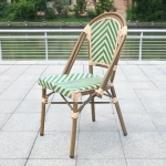 kailuo outdoor rattan bistro restaurant terrace chairs French style dining room furniture Parisian chair
