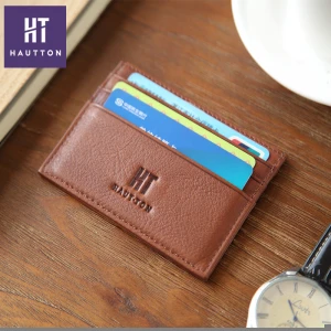 KB20 Cowhide leather Mini Credit Card Case Wallet Holder