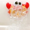 Kids Bathroom Crab Bubble Bath Toys With Music Automatic Bubble Blower Machine