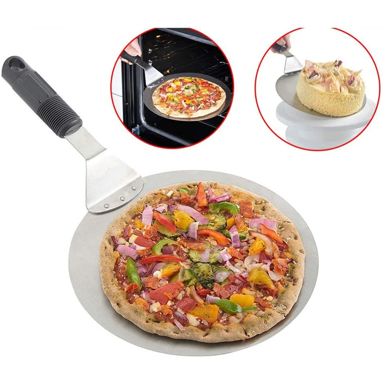 Kitchen 6"9"10"12"14"16" Stainless Steel Pizza Peel Metal Round Pizza Paddle Large Pizza Spatula Outdoor