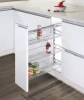 Kitchen Spice Rack Wire Electroplate Basket Pull Out Basket for Small Space