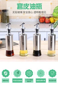 kitchen tools glass oil and condiment bottles stainless steel oil kettles, soy sauce/wine/vinegar bottles