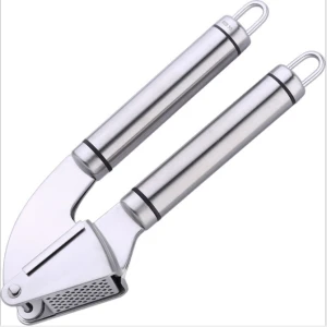 Kitchenware  Stainless Steel Mincer and Crusher with Garlic Rocker and Peeler Set Home Kitchen Tools and Gadgets Garlic Press