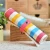 Import Korea Fashion Brief Multi-functional Colorful Stripes Canvas Roll Pencil Case/pencil Bag/pen Pocket from China