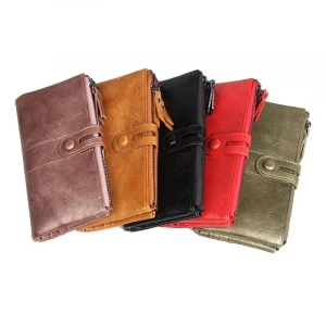 Large Leather Long Rfid Blocking Bifold Multi Card Womens Ladies Phone Holder Bag Clutch Travel Purse Wallet With Zipper Pocket