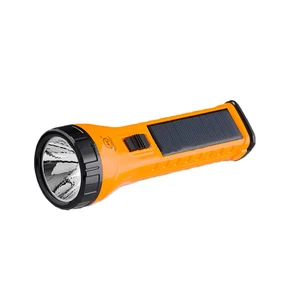 lead-acid battery rechargeable hand held torch light solar led flashlight torch from Tiger world