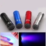 LED lamp Violet 9 LED Flashlight Blacklight Torch Light Lamp Black Portable Mini Aluminum UV Ultra