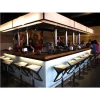 LED night club artificial stone countertop gold bar Coffee cash register metal bar table bar counter