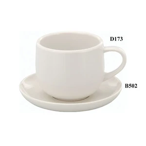 LFGB white plastic mug melamine tea cup with saucer